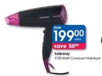 Clicks Safeway 1700 Watt Compact Hairdryer offer