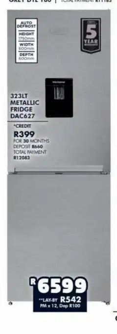 323Lt Metallic Fridge DAC627