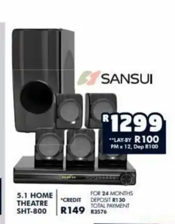 Sansui - 5.1 Home Theatre SHT-800