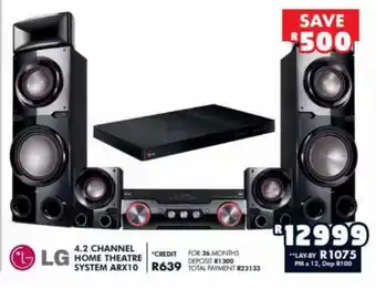 LG - 4.2 Channel Home Theatre System ARX10