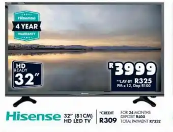 Barnetts - Price 'n Pride Hisense - 32" HD LED TV offer