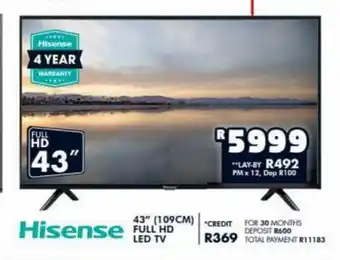 Hisense - 43" Full HD LED TV