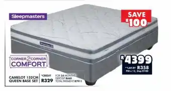 Barnetts - Price 'n Pride Sleepmasters Camelot 152cm Queen Base Set offer