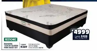 Restonic Bahama 152cm Queen Firm Base Set
