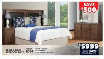 Barnetts - Price 'n Pride Tessa 2 Piece Bedroom Suite offer