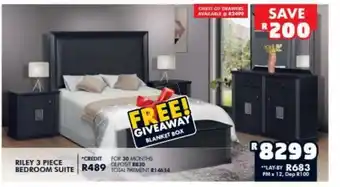Riley 3 Piece Bedroom Suite