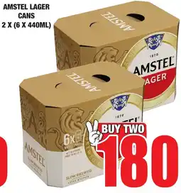 Boxer Liquors Amstel lager cans offer