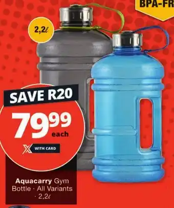 Checkers Aquacarry Gym Bottle offer