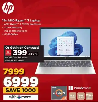 HiFi Corp HP 15s AMD Ryzen 3 Laptop offer