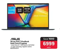 Makro ASUS 39 cm (15.6") VivoBook Intel Core i3 Laptop offer