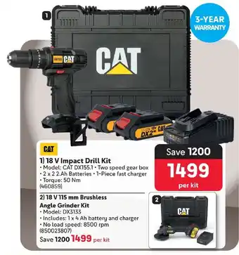 Makro CAT 18 V Impact Drill Kit offer