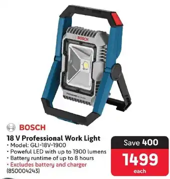 Makro BOSCH 18 V Professional Work Light offer