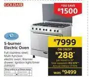 Builders Warehouse Goldair 5 Burner Electric Oven offer