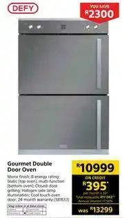 Builders Warehouse Defy Gourmet Double Door Oven offer
