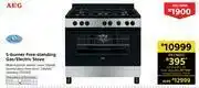Builders Warehouse AEG 5 Burner Free Standing Gas/Electric Stove offer