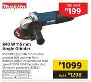 Builders Warehouse Makita 840W 115mm Angle Grinder offer