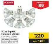 Builders Warehouse Eurolux 50W 6 Pack Halogen Globes offer