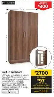 Builders Warehouse Home & Kitchen Built In Cupboard-1.22m x 2.1m offer