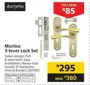Builders Warehouse Dortello Mortice 3 Lever Lock Set offer