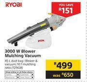 Ryobi 3000W Blower Mulching Vacuum 
