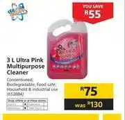 Builders Warehouse Ultra Clean 3L Ultra Pink Multipurpose Cleaner offer