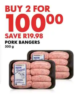 Woolworths Pork bangers offer