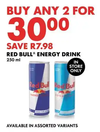 Woolworths Red bull energy drink offer