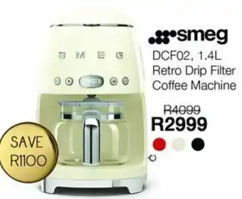 Kloppers Smeg DCF02, 1.4L Retro Drip Filter Coffee Machine offer