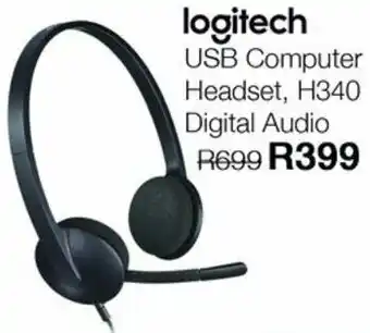Kloppers Logitech USB Computer Headset, H340 Digital Audio offer