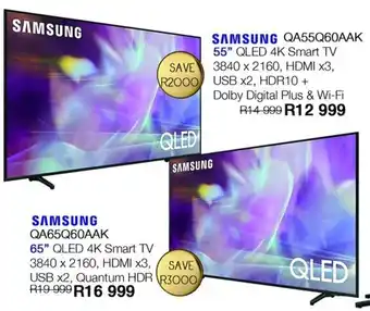 Kloppers Samsung QA65Q60AAK 65" QLED 4K Smart TV offer