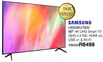 Kloppers Samsung UA50AU7000 50" 4K UHD Smart TV offer