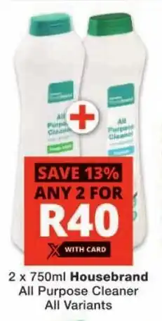 Checkers Housebrand All Purpose Cleaner All Variants offer