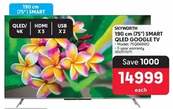 Makro SKYWORTH 190 cm (75") SMART QLED GOOGLE TV offer