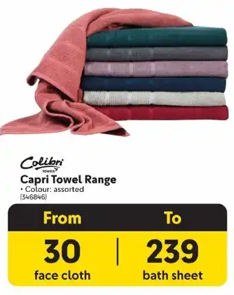 Makro Colibri Capri Towel Range offer