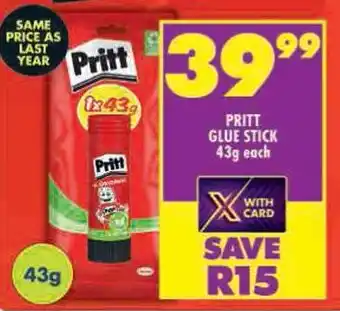 Shoprite Pritt glue stick offer