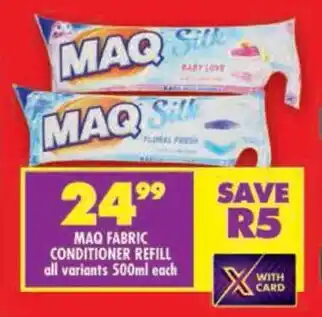 Shoprite Maq fabric conditioner refill all variants offer