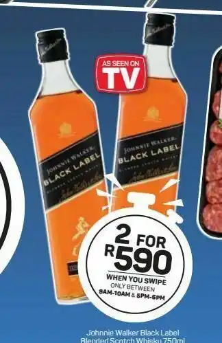 Pick n Pay Hypermarket Johnnie walker black label whiskey 2 offer