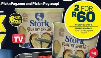 Pick n Pay Hypermarket Stork 40% fat spread 2 offer