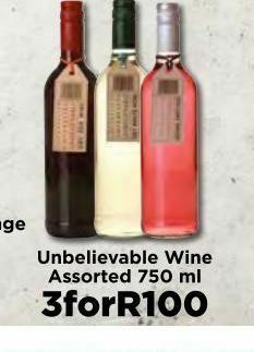 Food Lover's Market Unbelievable wine 3 offer