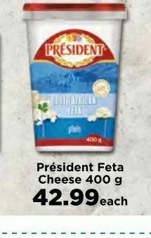 Food Lover's Market President feta cheese offer