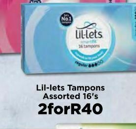 Food Lover's Market Lil-lets tampons 2 offer