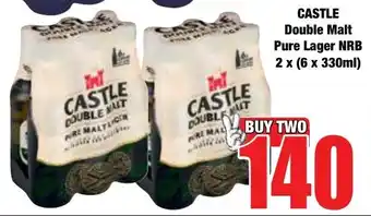 Boxer Superstores CASTLE Double Malt Pure Lager NRB offer