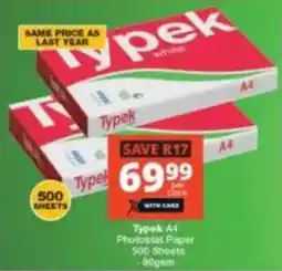 Typek A4 Photostat Paper
