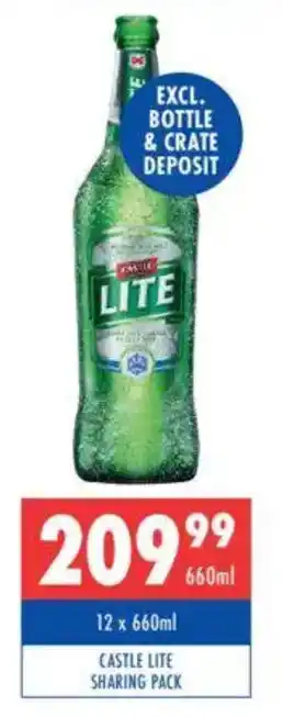 Ultra Liquors Castle lite sharing pack offer