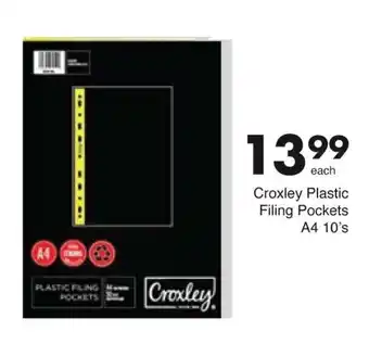 Save Hyper Croxley Plastic Filing Pockets A4 offer