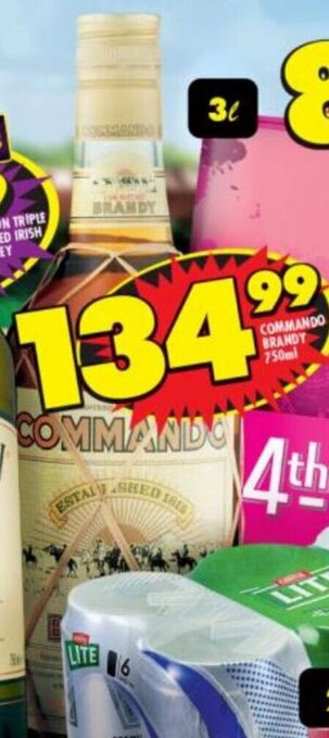Shoprite Liquor Commando Brandy 750ml offer