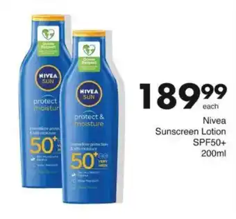 Save Nivea Sunscreen Lotion SPF50+ offer