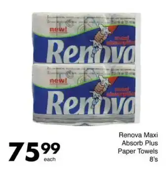 Save Renova Maxi Absorb Plus Paper Towels offer