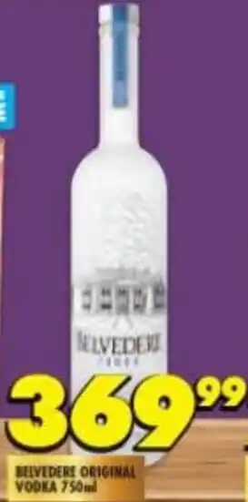 Shoprite Liquor Belvedere Original Vodka 750ml offer