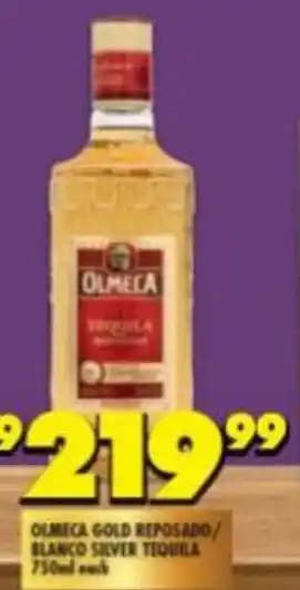 Shoprite Liquor Olmeca Golda Reposado/Blanco silver Tequila 750ml offer